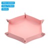 Unique Bargains Hexagon Shape Foldable Storage Leather Dice Tray 2 Pcs - 4 of 4