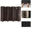 Gulches 8-Panel Dark Brown Folding Partition, Stylish Room Divider - 2 of 4