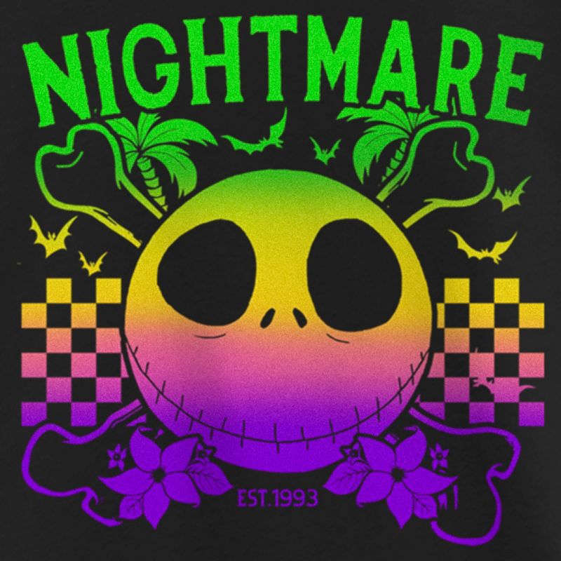 Girl's The Nightmare Before Christmas EST. 1993 Neon Rainbow Jack T-Shirt, 2 of 5