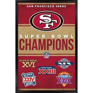 Trends International NFL San Francisco 49ers - Champions 23 Framed Wall Poster Prints - 1 of 4