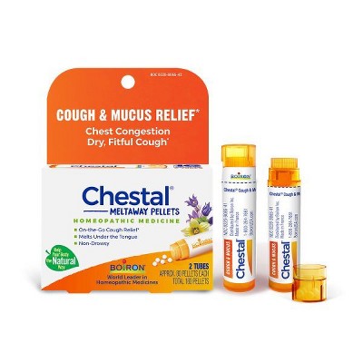 Chestal Pellets 2 MDT by Boiron Homeopathic Medicine For Cough & Mucus Relief  -  2 Tubes Pellet