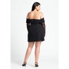 ELOQUII Women's Plus Size Pleated Off The Shoulder Mini Dress - 4 of 4