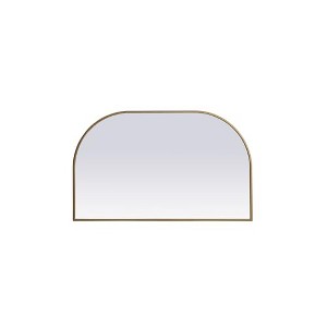 Elegant Lighting Metal Frame Arch Mirror 39x24 Inch in Brass - 1 of 4