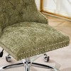 Ridstar Modern Chenille Upholstered Adjustable Swivel Home Office Chair with Metal Base-Green - 4 of 4