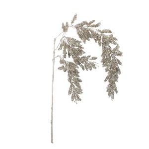 Northlight 48" Champagne Glitter Hanging Pine Christmas Spray - 1 of 3