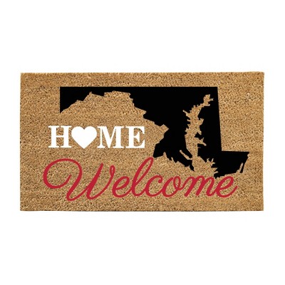Evergreen Maryland Indoor Outdoor Natural Coir Doormat Home Decor