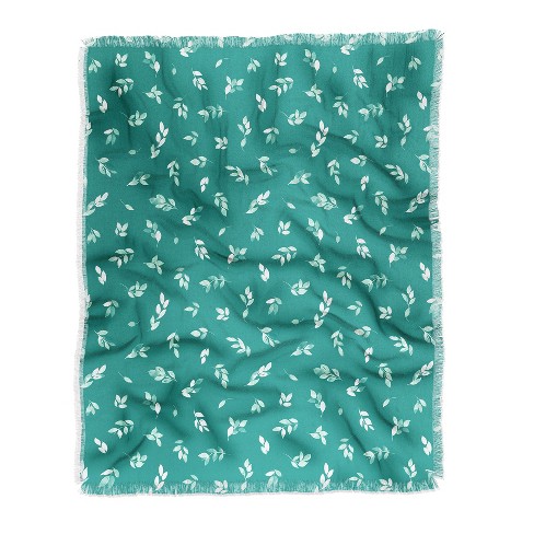 Green woven throw discount blanket