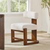 Spruce&Spring Upholstered Boucle Dining Chair with Solid Wood Frame - 3 of 4