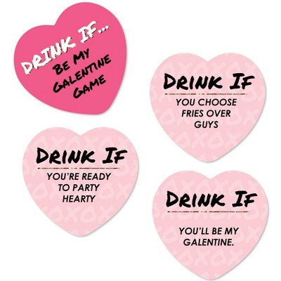 Big Dot of Happiness Drink If Game - Be My Galentine - Valentine's Day Party Game - 24 Count