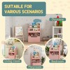 APRILSOUL Kids Bookcase Multi-Shelf Rack Organizer with Storage Drawer for Books, Playroom, Pink - 3 of 4