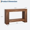 GustoWave 2-Tier Farmhouse Wood Console Table for Entryway, Large Storage Sofa Table with Shelves for Living Room, Hallway - 2 of 4