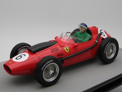 Ferrari Dino 246 #6 Mike Hawthorn 2nd Place "F1 Moroccan GP" (1958) w/Figure Ltd Ed to 115 pieces 1/18 Model Car by Tecnomodel