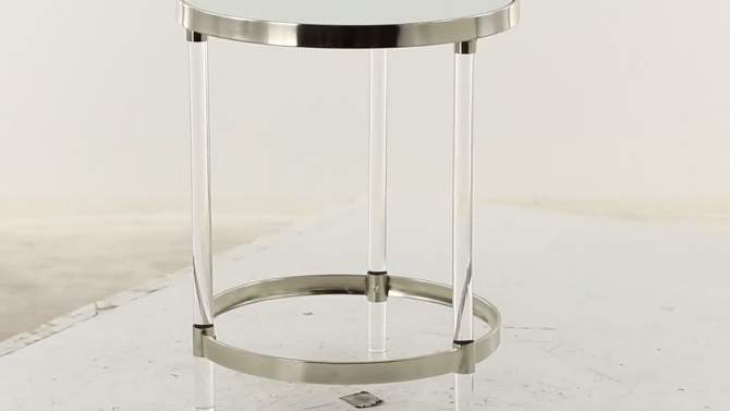 Contemporary Metal Accent Table Silver - Olivia &#38; May, 2 of 9, play video
