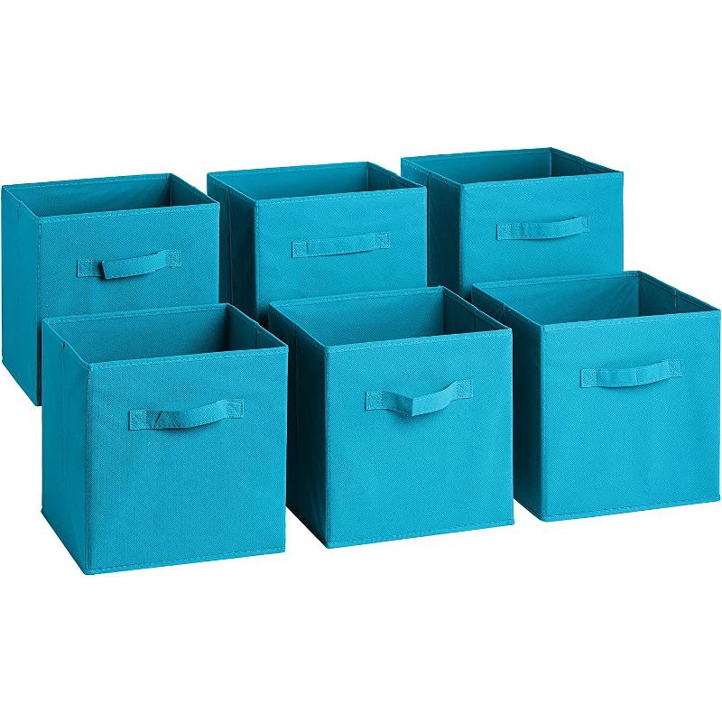 Sorbus 11 Inch 6 Pack Foldable Fabric Storage Cube Bins with Handles - for Organizing Pantry, Closet, Nursery, Playroom, and More, 1 of 6