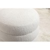 Kumasinova 18.5" On-Trend Layered Soft Velvet/Boucle Ottoman for Living Room,Upholstered Footrest Stool,Foam Filling Ottoman Stool,250lbs Max - 4 of 4