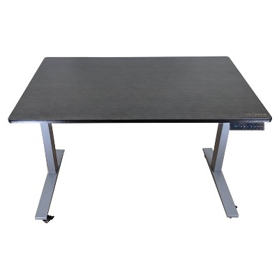 48"x30" Electric Standing Desk with Adjustability ( 26.1"-51.6") Black Bamboo Gray - Uncaged Ergonomics