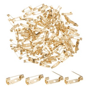 Unique Bargains Durable Multipurpose Iron Badge Brooch Pin Backs Safety Clasp 120 Pcs - 1 of 4