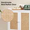 SEVOBAL Utility Storage Cabinets Vintage Rattan Sideboard Cabinet, Stylish Storage for Dining Room, Living Room and Hallway, White, 15"*26.4"*30" - 4 of 4