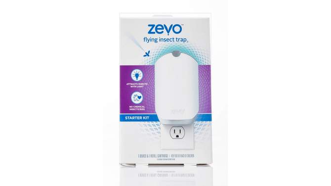 Zevo Indoor Flying Insect Trap for Fruit flies, Gnats, and House Flies (1 Plug-In Base + 1 Refill Cartridge), 2 of 21, play video