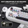 YUNZII C68 Panda Mechanical Gaming Keyboard, 68 Keys Cute Keyboard with PBT Keycaps, RGB Backlit, Hot Swappable Creamy Keyboard - 4 of 4
