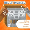 Strictly Briks 4 Pack Stackable Baseplates 10x10 in, 32x32 Studs, Compatible with Major Brands, 4 Plates & 30 Stackers, Gold/Silver - 3 of 4