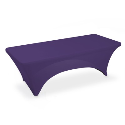 Lann's Linens Fitted Tablecloths for Rectangular Tables - Wedding, Banquet, Trade Show Polyester Cloth Fabric Cover