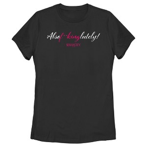 Women's Sex and the City Mr. Big Absolutely Cursive Reply T-Shirt - 1 of 4