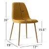 Set of 4 Upholstered Dining Room Chairs with Wood-grain Metal Legs, Modern Kitchen Chairs for Dining Room or Breakfast Nook - Panipeachy - 3 of 4