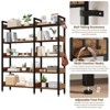 Convertible Corner Bookshelf 5-Tier, Industrial L-Shaped Bookcase with Storage Shelves for Home Office - 4 of 4