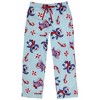 Seven Times Six Disney Stitch & Angel Festive Christmas Time Soft Fleece Adult Pajama Pant Blue - 3 of 4
