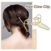 Unique Bargains Women's Metal Hair Clips Gold Tone 2 Pcs - 2 of 4