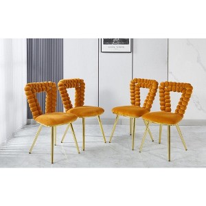 NicBex  Set of 2  Modern Dining Chairs with Plush Cushions,Armless Chairs with Metal Frame  for Kitchen,Living Room - 1 of 4