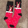 Santa Slipping Down the Chimney Socks - Large from the Sock Panda - Great for Christmas Time (Men's Sizes Adult Large) - 3 of 3