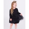 RuffleButts Toddler Girls Long Sleeve Tulle Twirl Dress - 4 of 4