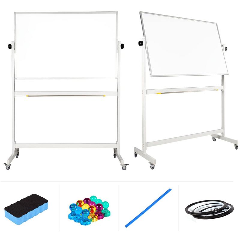 flybold 48" x 32" Rolling Dry Erase Whiteboard on Wheels with Stand, 1 of 4