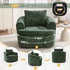 Okak Modern Swivel Barrel Sofa Accent Chair with Dual-layer Cushion & Pillow,Upholstered Reading Chair for Living Room,Bedroom,Office - 4 of 4