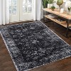 Non-Slip Washable Vintage Area Rug, Low-Pile Distressed Print Carpet for Living Room, Bedroom & Entryway – Stain-Resistant, Pet-Friendly - 3 of 4
