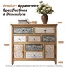 ORRD Vintage 7-Drawer 2-Cabinet Storage Dresser, Rustic Wooden Accent Chest with Carving for Farmhouse Living Room, Bedroom, Entryway - 4 of 4