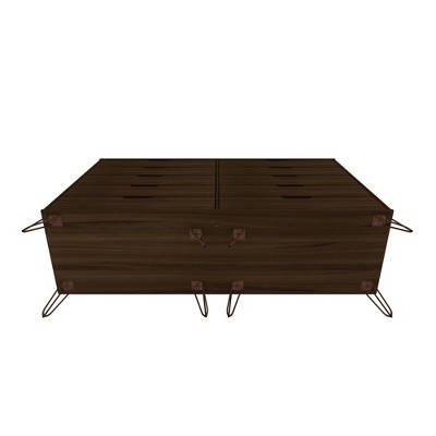 Rockefeller 10-Drawer Brown MDF Double Tall Dresser