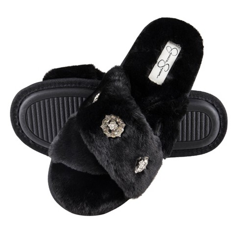 Jessica simpson best sale slippers faux fur