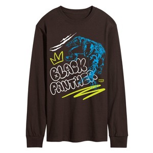 Men's - Marvel - Black Panther Graffiti Long Sleeve Graphic T-Shirt - 1 of 2