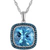 Designs By Gioelli Sterling Silver Blue Topaz Pendant - 3 of 3