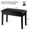 Costway PU Leather Piano Bench Padded Double Duet Keyboard Seat Storage Black - 2 of 4