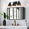 Vintage Black and Gold 3-Light Vanity Wall Lamp, Industrial Metal Fixture for Bathroom or Hallway - 3 of 4