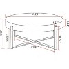 Coucheta Coffe Coffee Table, 31inch, Gold Natural-31.29inch - 2 of 4