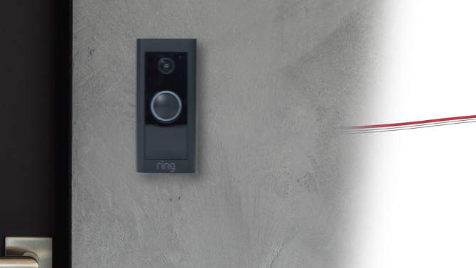 Ring 1080p Wi-Fi Video Doorbell Wired Doorbell and Chime &#8211; Black, 2 of 10, play video