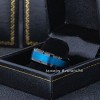 Jewelry Avalanche 8mm Grooved Beveled Black & Blue IP Tungsten Carbide Mens Wedding Band - 4 of 4