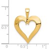 Black Bow Jewelry 14k Yellow Gold Heart Pendant, 18mm - 4 of 4