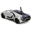 Lykan Hypersport Silver Metallic and Purple "Pink Slips" Series 1/32 Diecast Model Car by Jada - 4 of 4