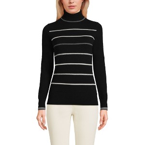 Lands' End Women's Cashmere Turtleneck Sweater - 1 of 4